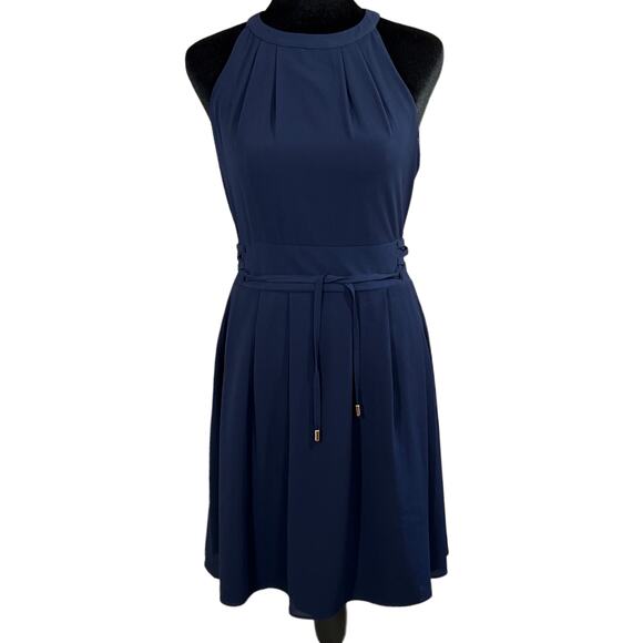 Kensie Sleeveless Short  Fit & Flare Corset Dress Navy Blue Size 2 - Picture 1 of 11
